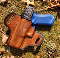 Glock G17 Dark Brown pancake holster.