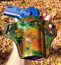Image 5 of 5" 1911 Camo and Dark Brown ruff out pancake holster.