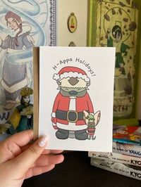 Image 2 of Santa Appa and Elf Momo Holiday Card