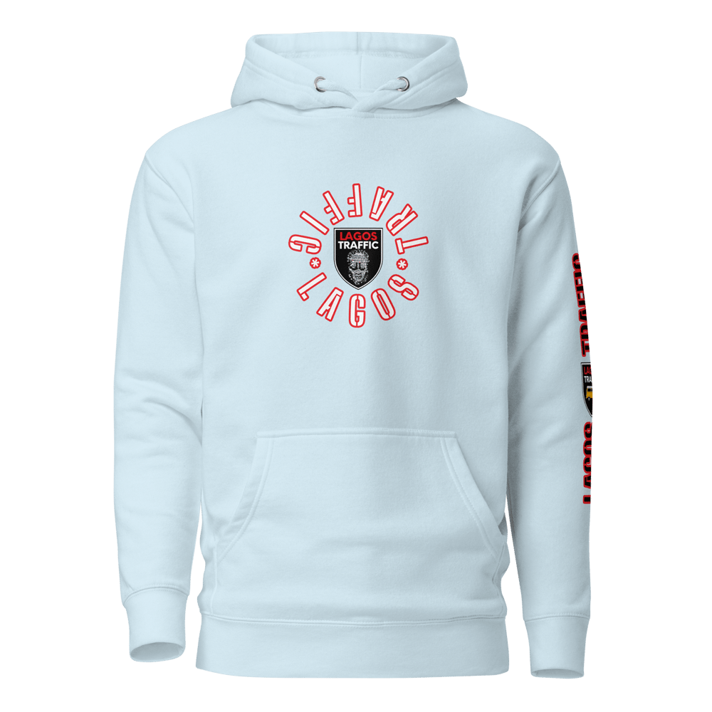 LAGOS TRAFFIC FECTAC MASK HOODIES - RED/WHT SHIELD