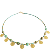 Ltd Ed - Gold Coin Turquoise Bead Necklace #3