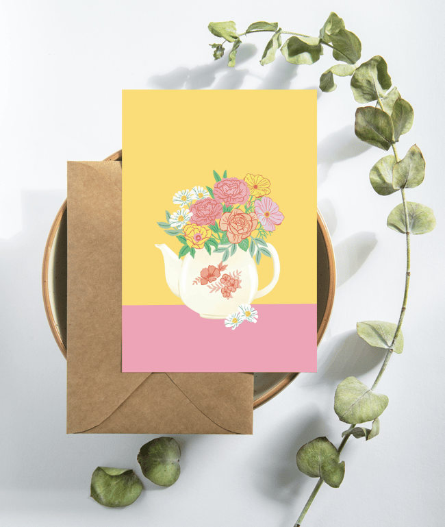 Floral Mixed Greeting Card Set - Pack of 5