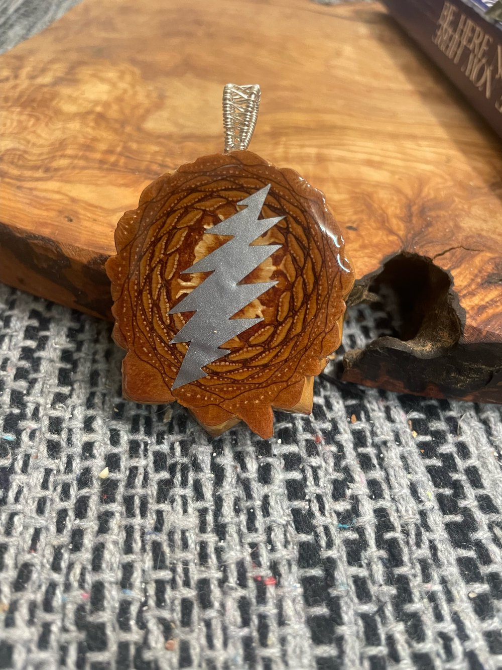 Image of "Bolt" Pinecone Charm| Handmade PNW Jewelry | #44
