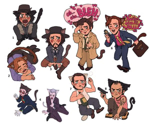 Image of Various Pathetic NekoMEN stickers