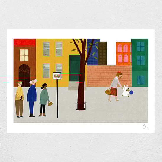 Image of Hop to School Print