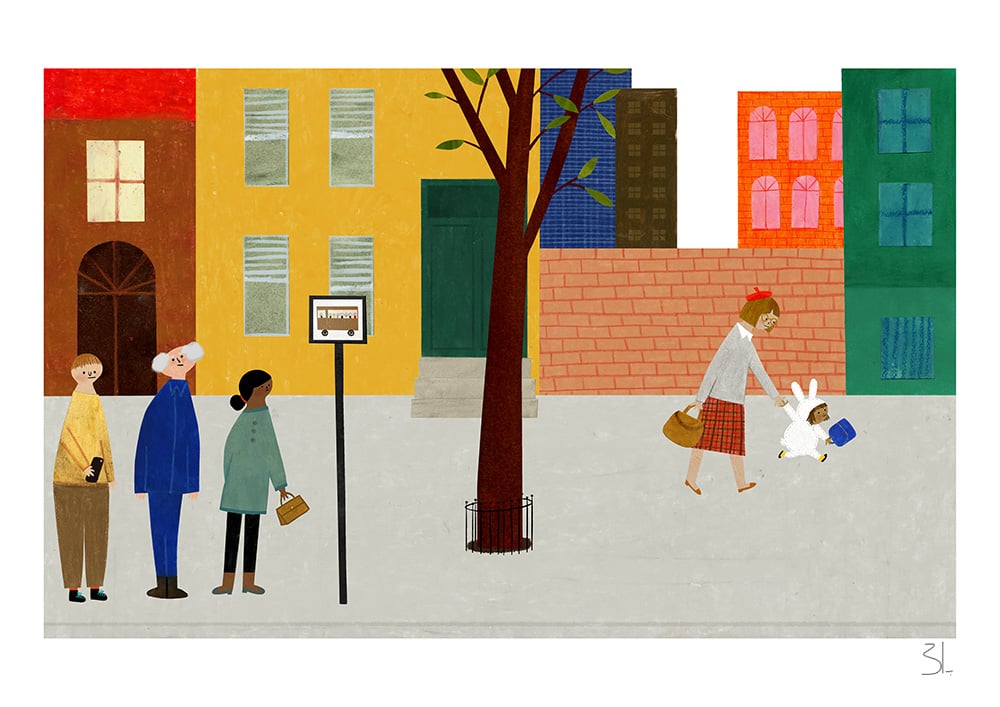 Image of Hop to School Print