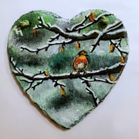 Image 1 of Loveheart Robin In The Snow Greeting Card