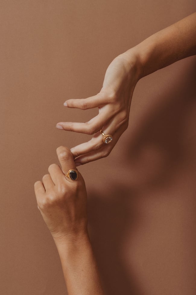 MIGNONNERIE SPHINX HÉMATITE BAGUE 