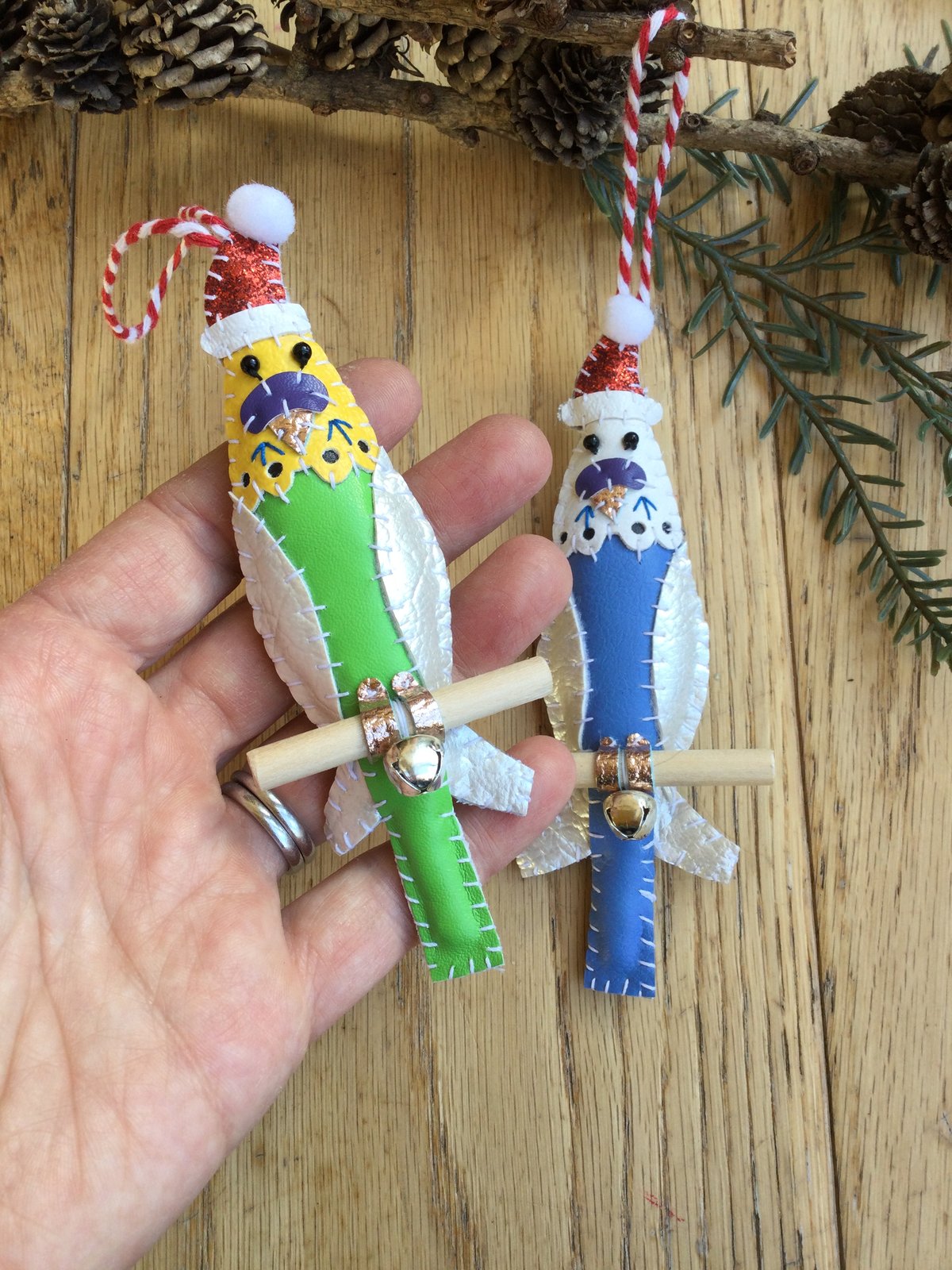 Image of Budgerigar Christmas Tree Decorations