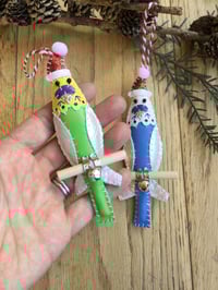 Image 3 of Budgerigar Christmas Tree Decorations