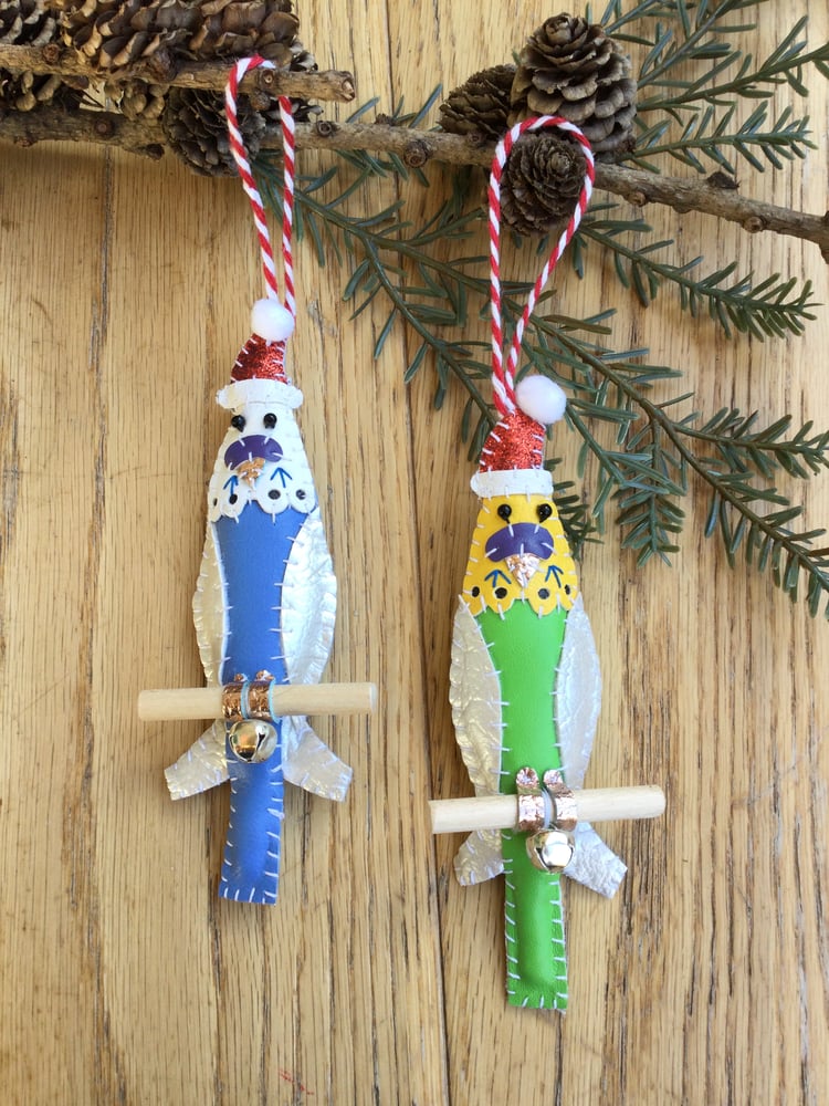 Image of Budgerigar Christmas Tree Decorations