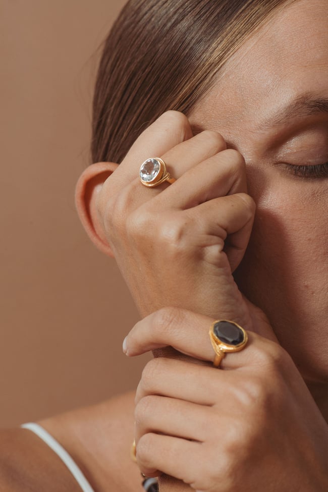 MIGNONNERIE SPHINX HÉMATITE BAGUE 