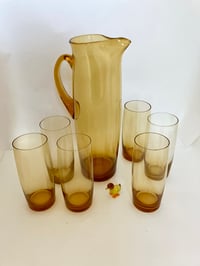 Amber Jug and Glasses