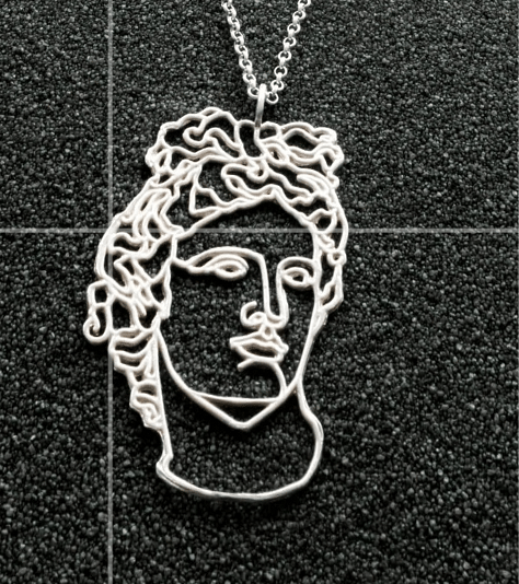 Image of God Apollo Silver Pendant