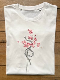 Image 3 of T-SHIRT mixte FLEURS - THE SIMONES X EVA TATTOOIST X WARAM