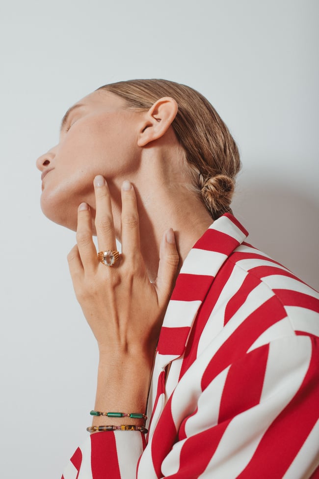 ARCHIVE  ERIKA BRACELET JASPE ROUGE