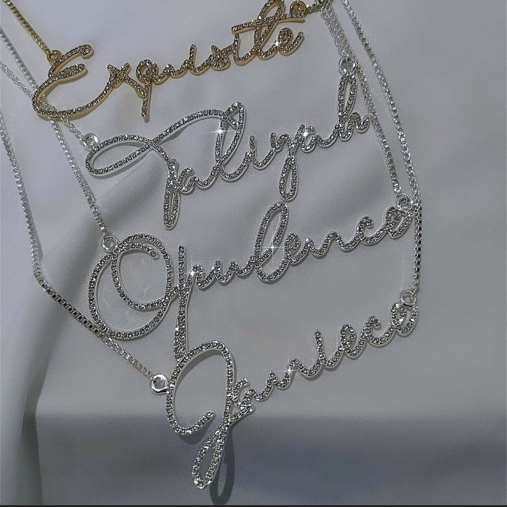 Image of Diamond name necklace 