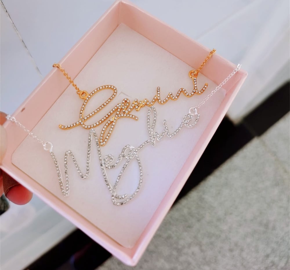 Image of Diamond name necklace 