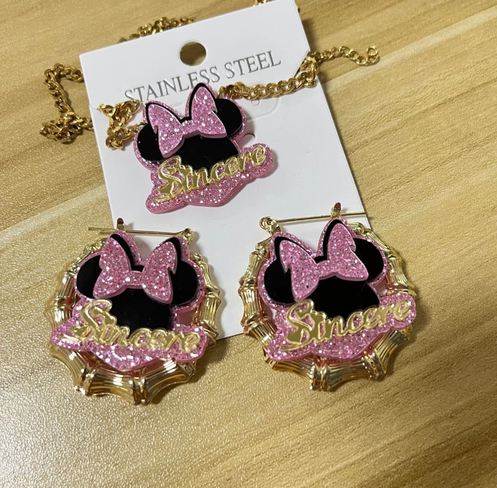 Image of Minnie Mouse Jewelry Set