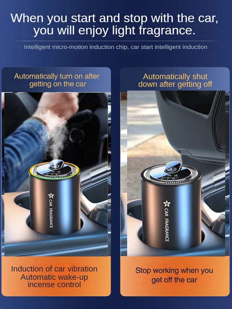 Aromatherapy Car And Home Air Refresher with LED Light A Romantic Perfume Auto Air Purifier