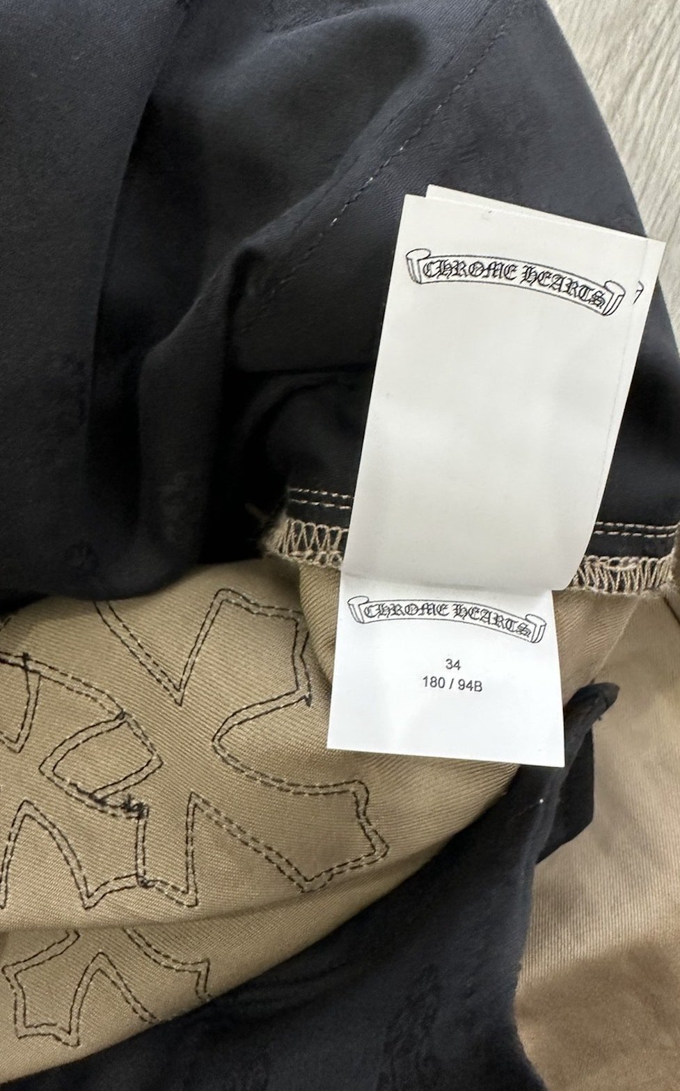 CHROME HEARTS CROSS PATCH CHINO PANT ‘KHAKI’