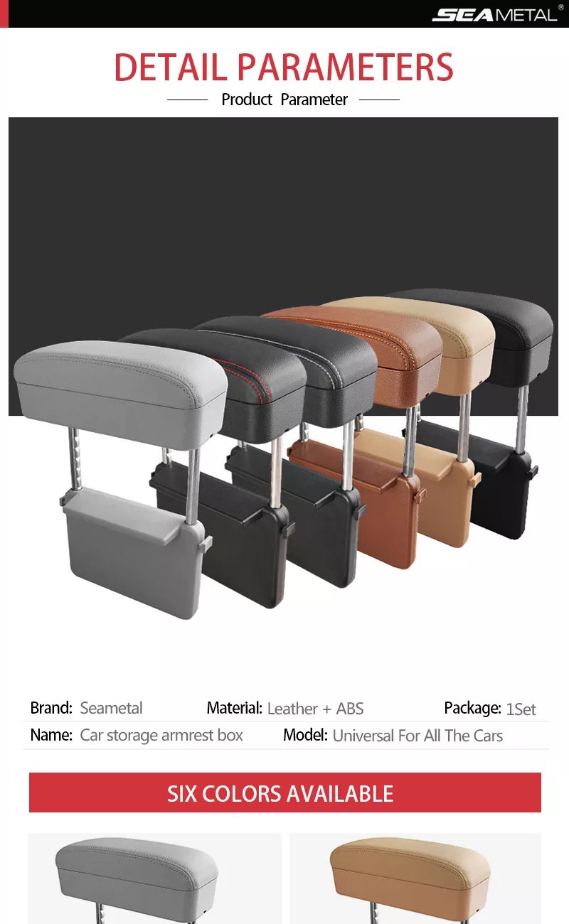 Car Armrest Box Support Adjustable Car Seat Gap Organizer for Cars 