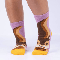 Image 5 of Slipper Socks in Mushrooms, Penguins, and Squirrels