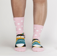 Image 3 of Slipper Socks in Mushrooms, Penguins, and Squirrels