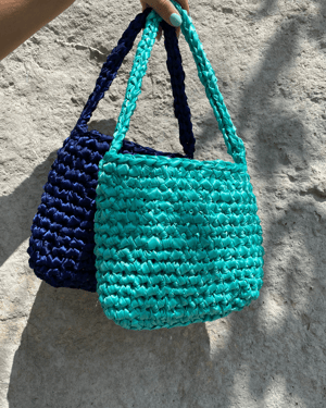 Image of SATIN BAG VERDE ACIDO