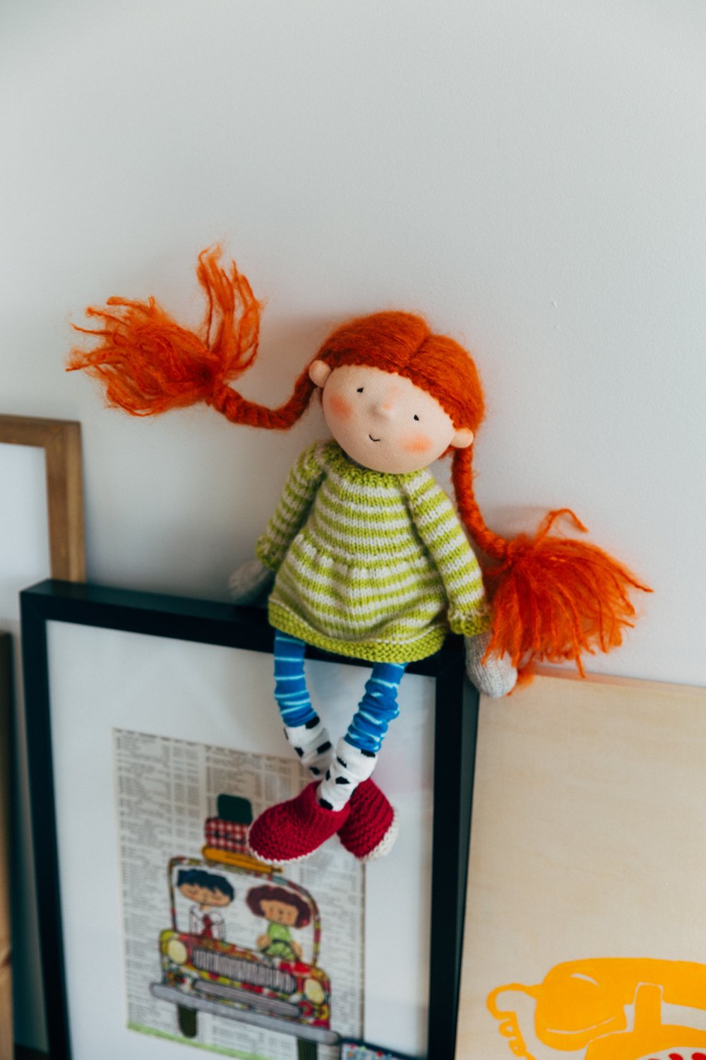 Image of Audrey - Wool Filled Sculpted Sock Style Waldorf Doll with removable clothes 