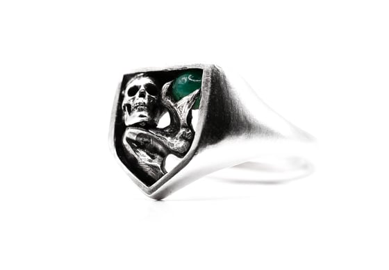 Image of Emerald Skull Ring