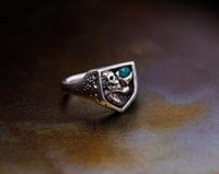 Image 1 of Emerald Skull Ring