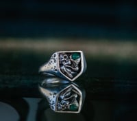 Image 2 of Emerald Skull Ring