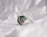 Image 4 of Emerald Skull Ring