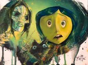Image of <font color="red">Clearance </font>"Coraline and the Other Mother" Original Painting