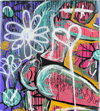 pheromones | 35X30 ACRYLIC & SPRAY PAINT ON CANVAS