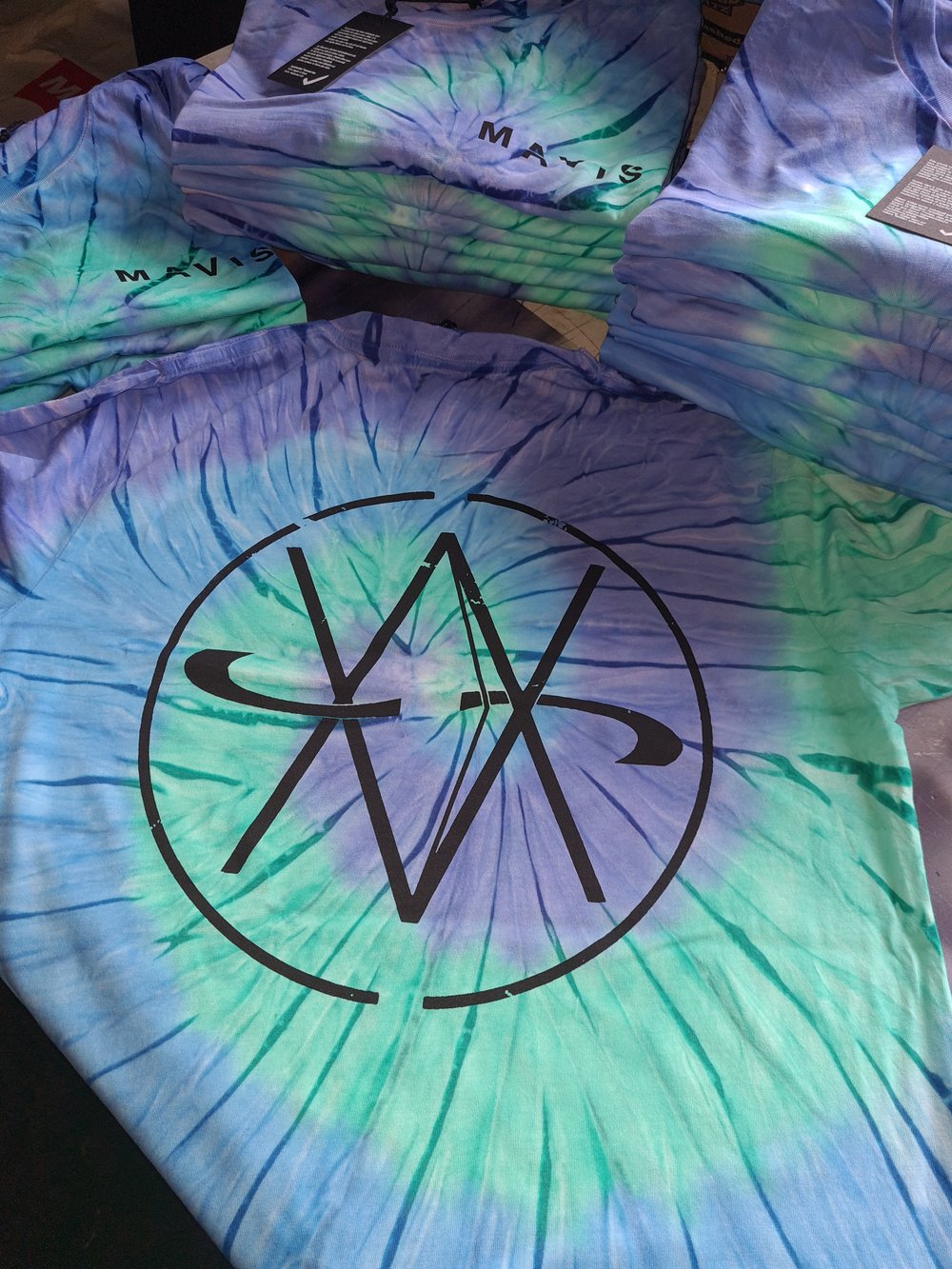 Blue/Green Swirl Emblem Shirt