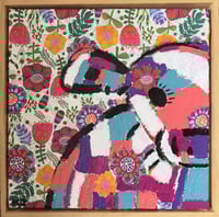 Image 1 of Campanula - the flower eating cow Framed 