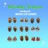 Holiday Season Wooden Stud Earrings