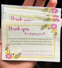 Seed Paper Small Business Thank You Cards