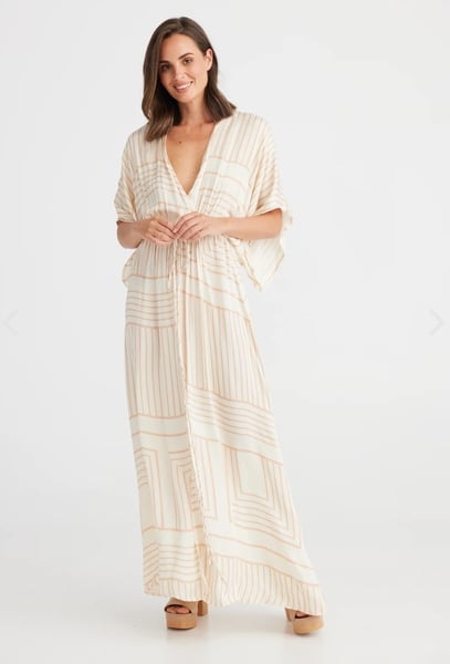 Image of Noosa Nights Maxi Dress. Windows Print. By Holiday Trading Co.