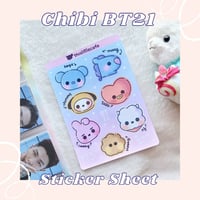 Image 2 of BT 21 Chibi Sticker Sheet