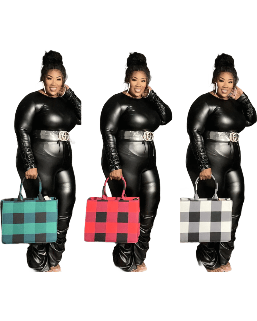 Image of 3PACK MIX BOSS BABE CHECKER TOTE