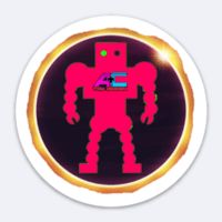 Egoom the Every Day Robot Glint Sticker