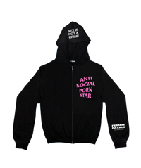 Image 2 of ANTI SOCIAL STAR FULL ZIP HOODIE