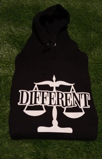 Image 1 of Black/White "DIFFERENT" ⚖️ HODDIE