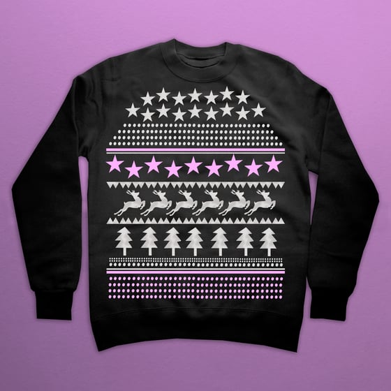 Image of Winter Wonderland Christmas Sweatshirt (black) 