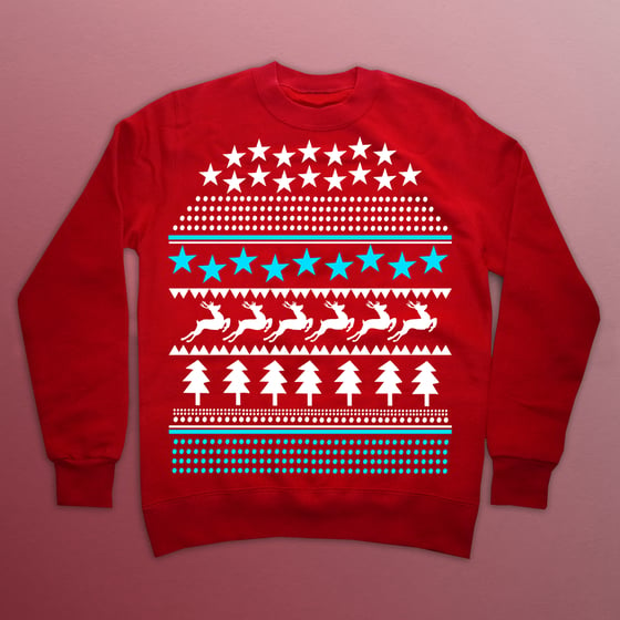 Image of Winter Wonderland Christmas Sweatshirt (red) 