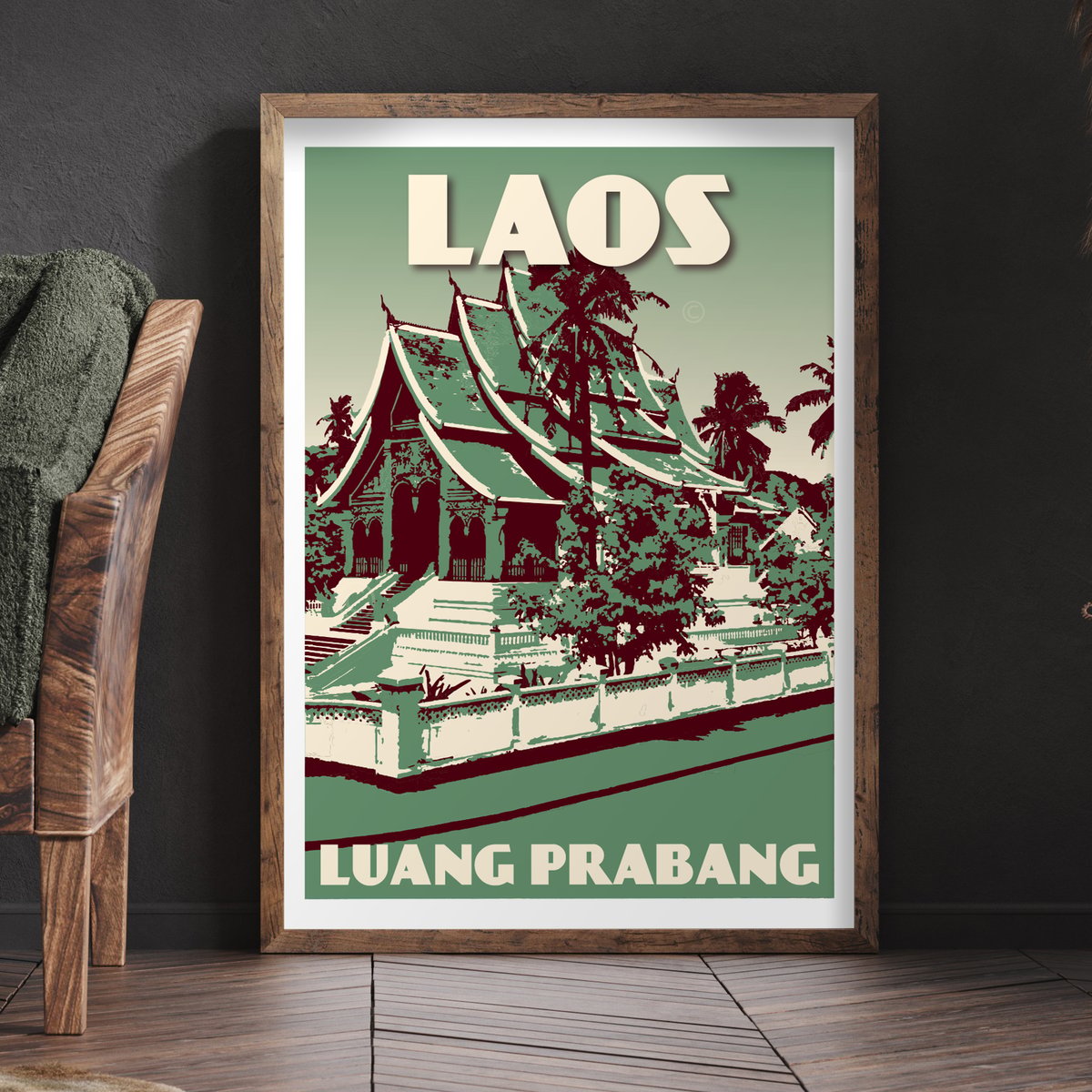 Vintage Souvenirs Laos - Posters, Maps, Postcards &amp; Magnets | Vintage ...