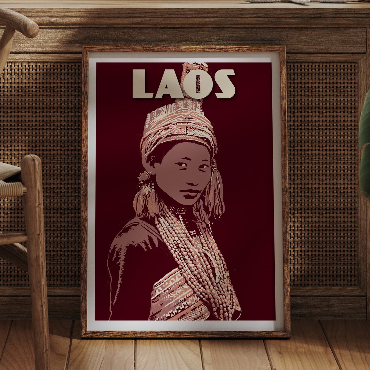 Image of Vintage poster Laos - Lao Luma Woman - Fine Art Print